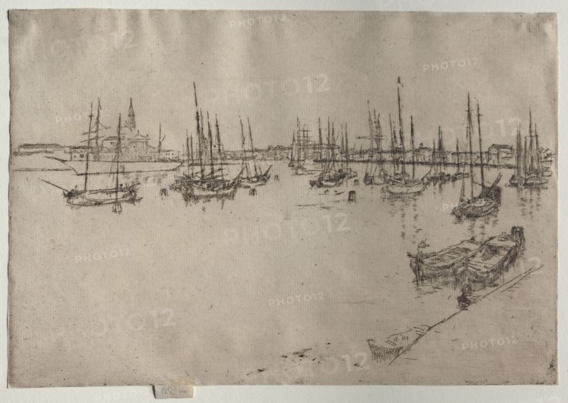 San Giorgio, Venice, 1886. James McNeill Whistler (American, 1834-1903). Etching