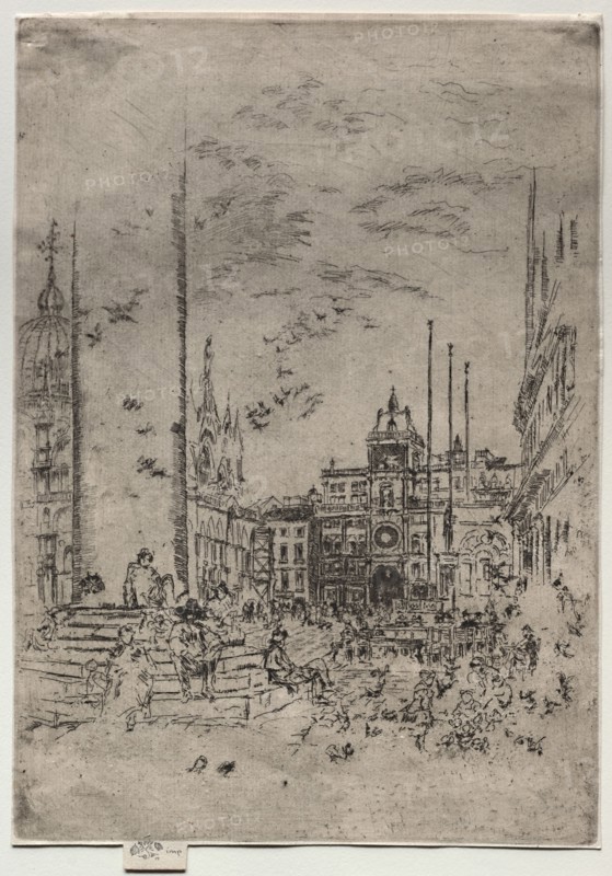 The Piazzetta, 1880. James McNeill Whistler (American, 1834-1903). Etching