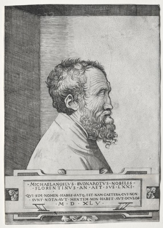 Michelangelo, 16th century. Italy, 16th century. Engraving