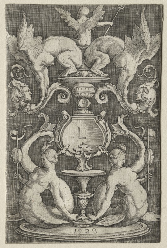Panel of Ornament, 1528. Lucas van Leyden (Dutch, 1494-1533). Engraving