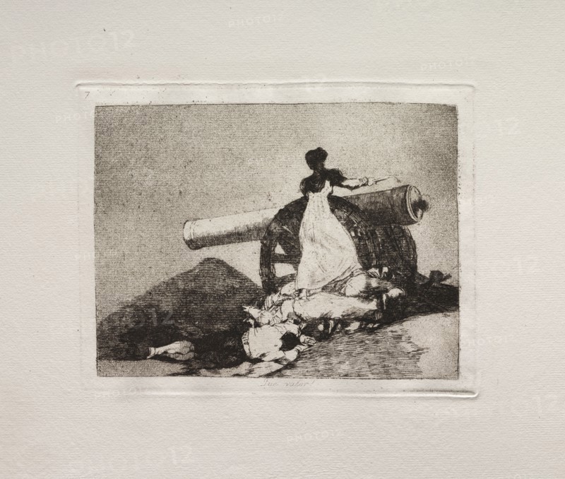 The Horrors of War:  What Courage!. Francisco de Goya (Spanish, 1746-1828). Etching and aquatint
