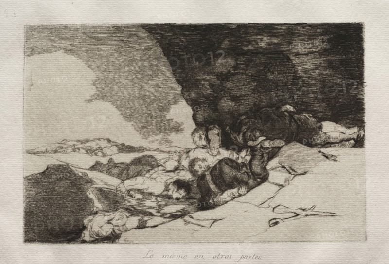 The Horrors of War:  The Same Elsewhere. Francisco de Goya (Spanish, 1746-1828). Etching