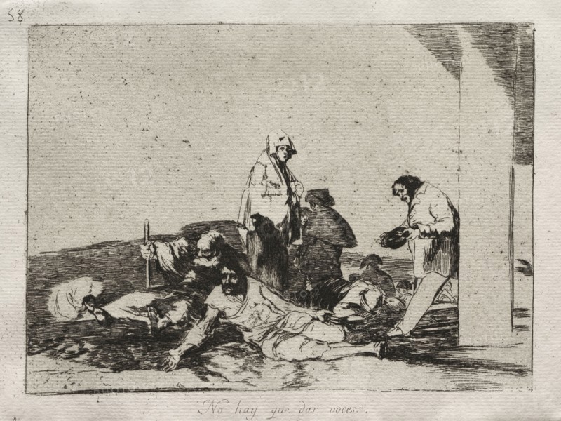 The Horrors of War:  It's No Use Crying Out. Francisco de Goya (Spanish, 1746-1828). Etching