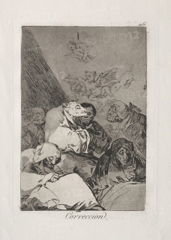 2027: Caprichos:  Correction. Francisco de Goya (Spanish, 1746-1828). Etching and aquatint