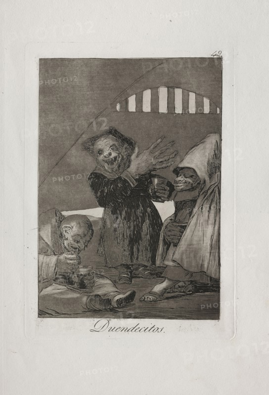 Caprichos:  Hobgolins. Francisco de Goya (Spanish, 1746-1828). Etching and aquatint