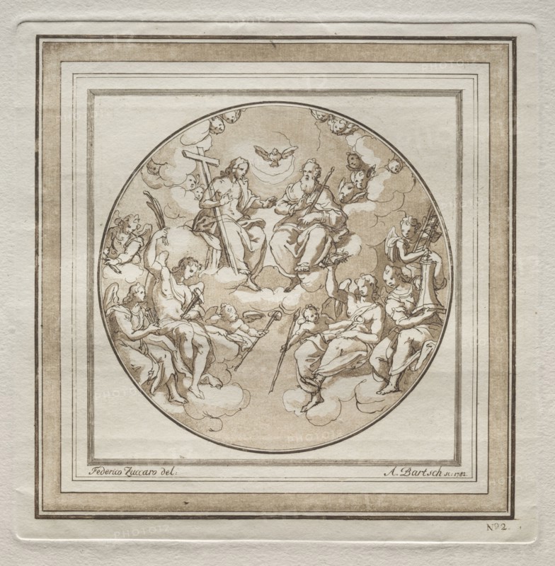 The Trinity, 1782. Adam von Bartsch (Austrian, 1757-1821), after Federico Zuccari (Italian, 1540/43-1609). Etching and aquatint
