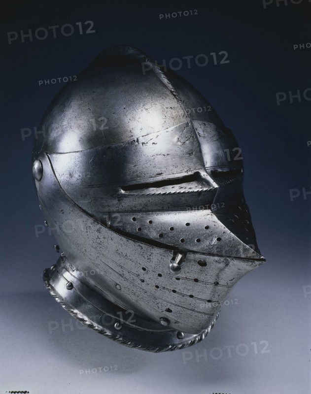 Close Helmet, c. 1510-1530. Germany, 16th century. Steel with black paint; overall: 27.3 x 33 cm (10 3/4 x 13 in.).