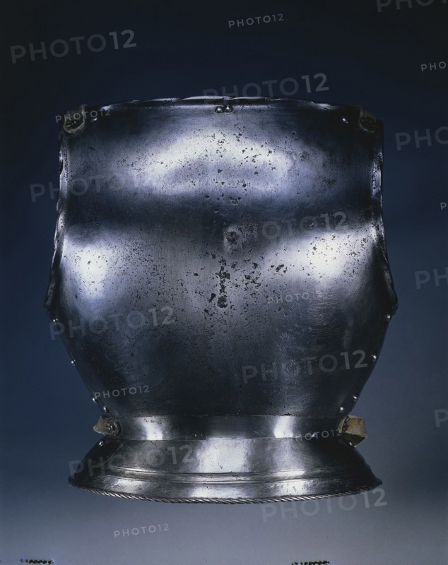 Backplate, c.1510-1530. Germany, 16th century. Steel with black paint, leather straps; overall: 38 x 35.5 cm (14 15/16 x 14 in.).