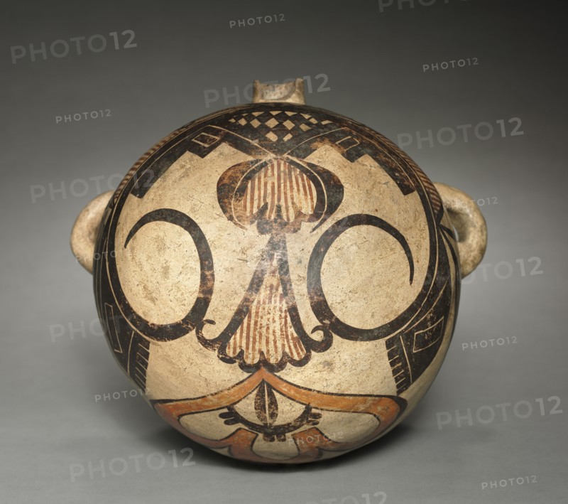 Canteen, 1870. Southwest,Pueblo, Hopi, Post-Contact Period,19th century. Pottery; overall: 20 x 24.5 cm (7 7/8 x 9 5/8 in.).