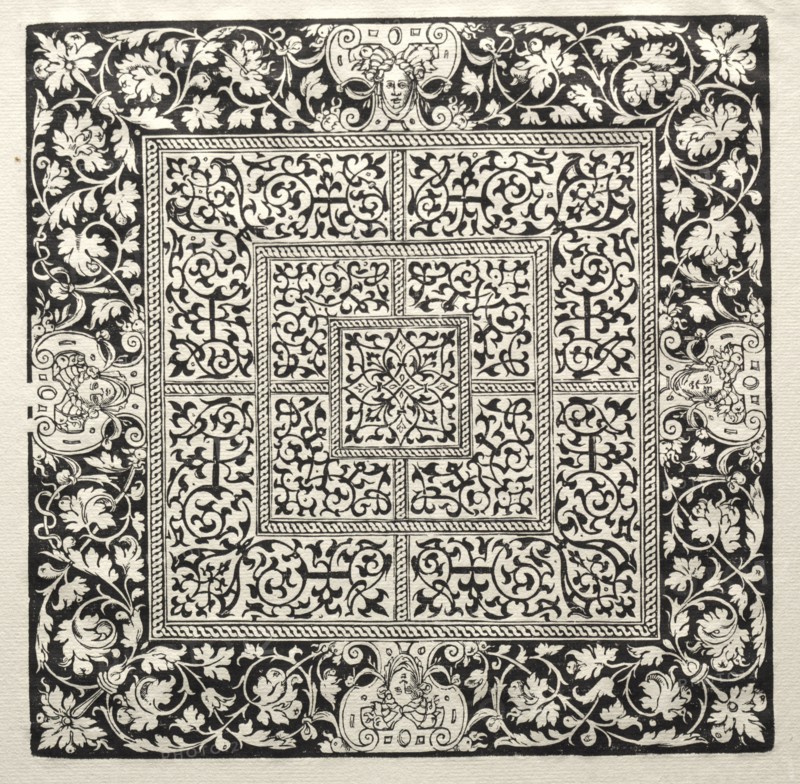 A gaming board. Peter Flötner (German, 1485-1546). Woodcut