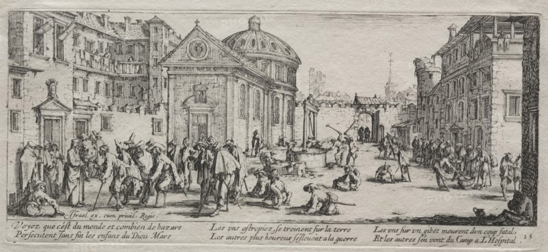 The Large Miseries of War:  The Hospital, 1633. Jacques Callot (French, 1592-1635). Etching