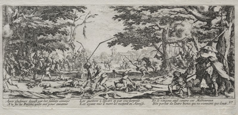 The Large Miseries of War:  Peasant's Revenge, 1633. Jacques Callot (French, 1592-1635). Etching