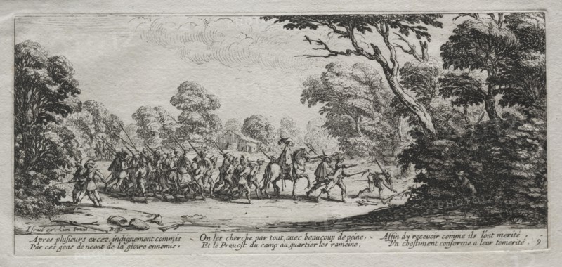 The Miseries of War:  Arrest of Malefactors, 1633. Jacques Callot (French, 1592-1635). Etching