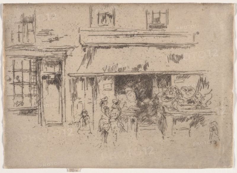 Exeter Street. James McNeill Whistler (American, 1834-1903). Etching
