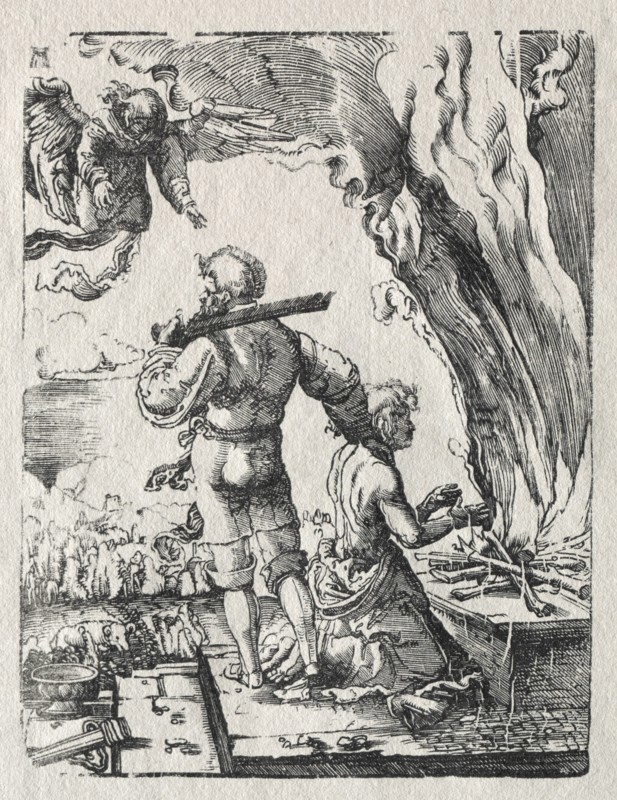 Abraham's Sacrifice, c. 1520. Albrecht Altdorfer (German, c. 1480-1538). Woodcut