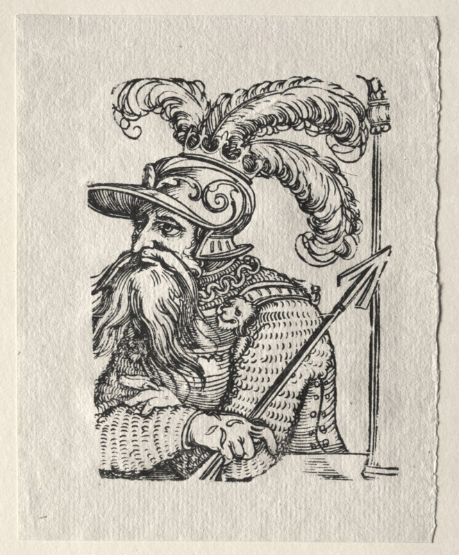 Tyrants of the Old Testament:  Ahab. Georg Pencz (German, c. 1500-1550). Woodcut