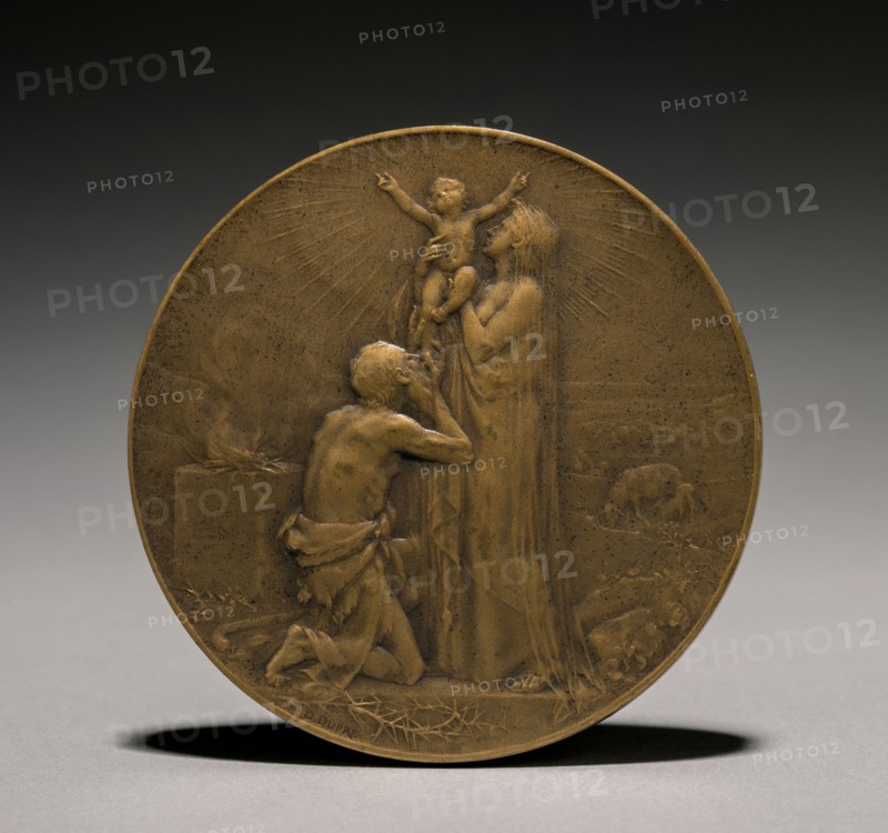 Medal (obverse), 1800s. Jules Dupré (French, 1811-1889). Bronze; diameter: 7.4 cm (2 15/16 in.).