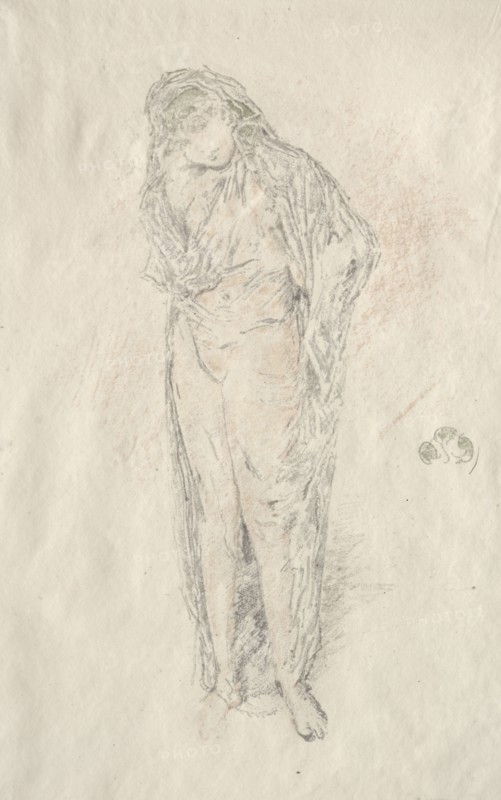 Draped Figure Standing. James McNeill Whistler (American, 1834-1903). Lithograph