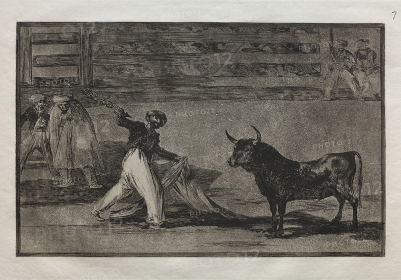 Bullfights:  Origin of the Harpoons or Banderillas, 1876. Francisco de Goya (Spanish, 1746-1828). Engraving