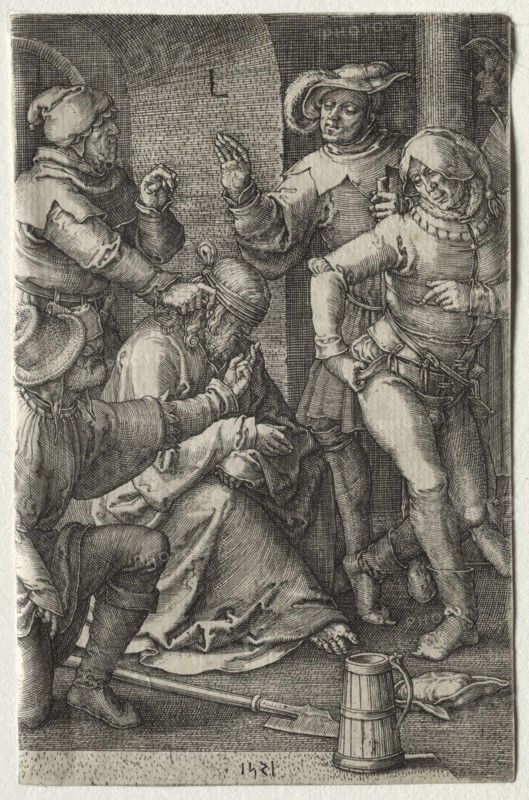 The Passion: The Mocking of Christ, 1521. Lucas van Leyden (Dutch, 1494-1533). Engraving