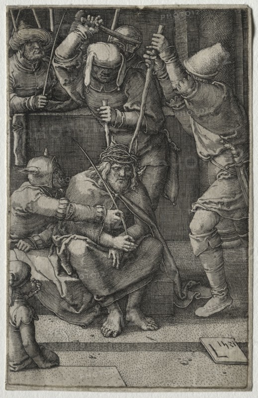 The Passion: Christ Crowned with Thorns, 1521. Lucas van Leyden (Dutch, 1494-1533). Engraving