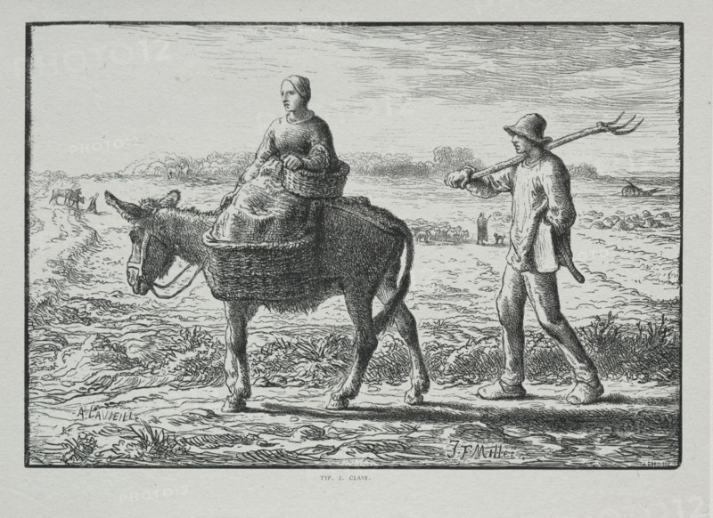 Four Hours of the Day, 1860. Adrien Lavieille (French, 1818-1862). Wood engraving