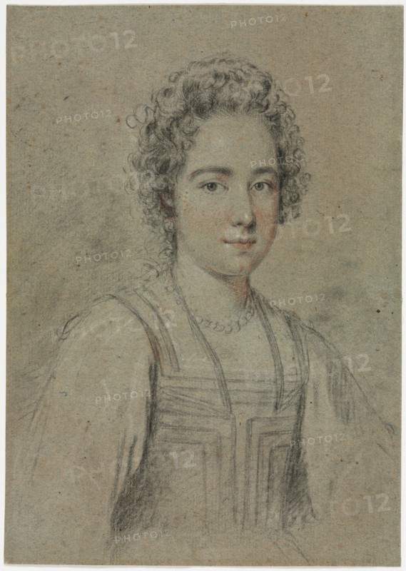Portrait of a Young Woman with Pearls, first third 1600s. Ottavio Mario Leoni (Italian, 1578-1630). Black chalk with red chalk, heightened with white chalk (stumped in places); sheet: 21.5 x 15.3 cm (8 7/16 x 6 in.).