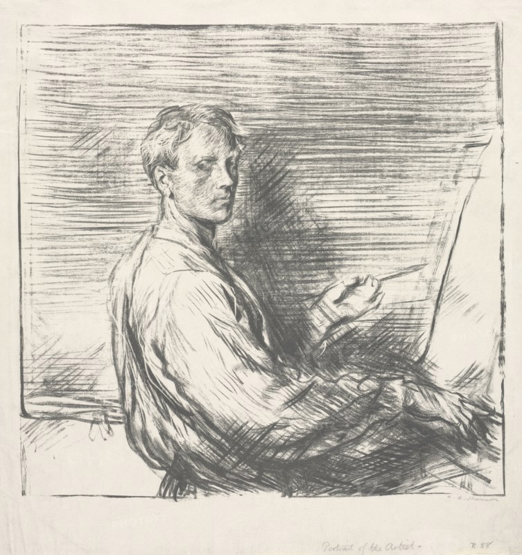 Portrait of the Artist, No. 1, 1905. Charles Hasslewood Shannon (British, 1863-1937). Lithograph