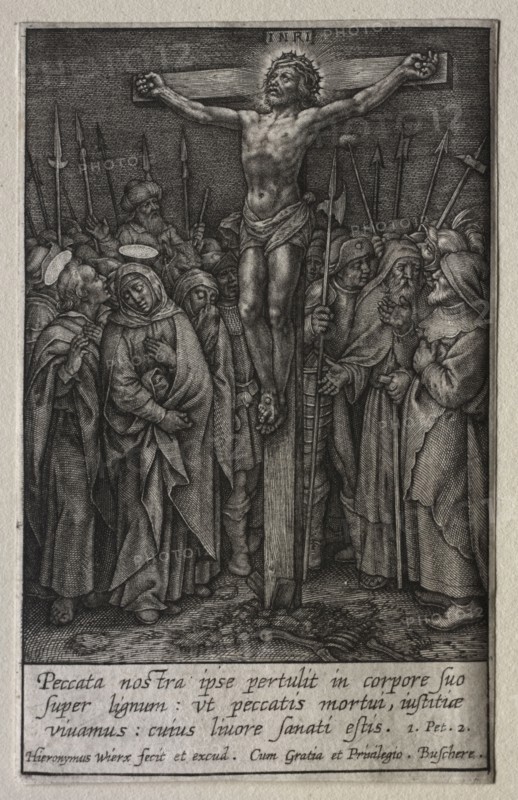 The Passion: The Crucifixion. Hieronymus Wierix (Flemish, 1553-1619). Engraving