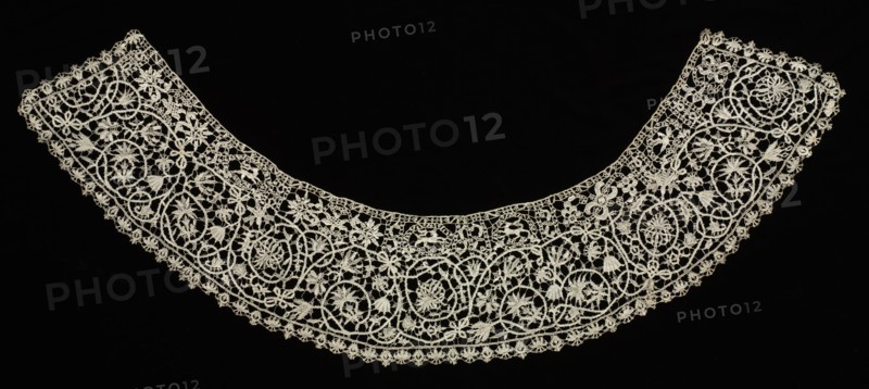 Needlepoint (Punto in aria) Lace Collar, 16th-17th century. Italy, Venice, 16th-17th century. Lace, needlepoint; overall: 47 x 124 cm (18 1/2 x 48 13/16 in.)