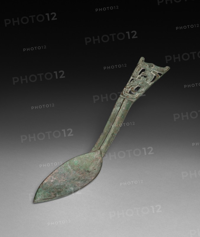 Sacrificial Spoon, 1023-900 BC. China, Western Zhou dynasty (c. 1046-771 BC). Bronze; overall: 8.4 cm (3 5/16 in.).