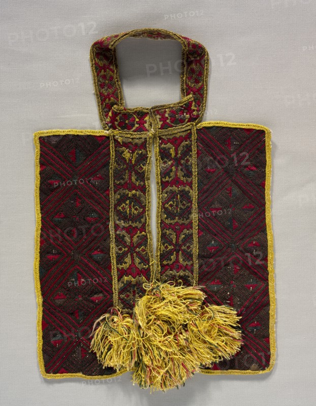 Blouse Front with Collar, 19th century. Dalmatia, 19th century. Cottonand metal thread embroidery on linen; average: 24.8 x 21.6 cm (9 3/4 x 8 1/2 in.)