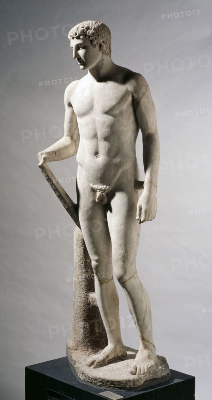 Statue of an Athlete, 1-100. Italy, Roman, 1st Century. Marble; overall: 173.9 cm (68 7/16 in.).