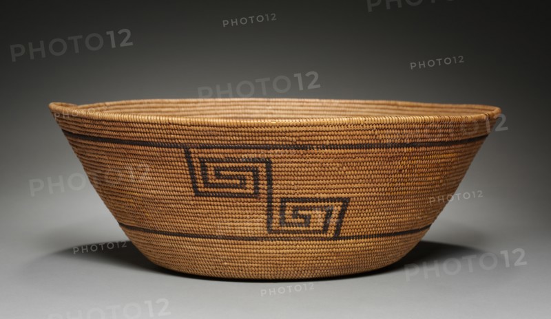 Food Bowl, c 1875- 1924. California, Mission, Late 19th- Early 20th century. Coiled; overall: 14.8 x 41 cm (5 13/16 x 16 1/8 in.).
