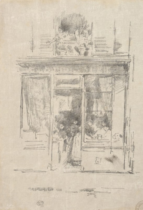 The Laundress - La Blanchisseuse de la Place Dauphine, 1894. James McNeill Whistler (American, 1834-1903). Lithograph