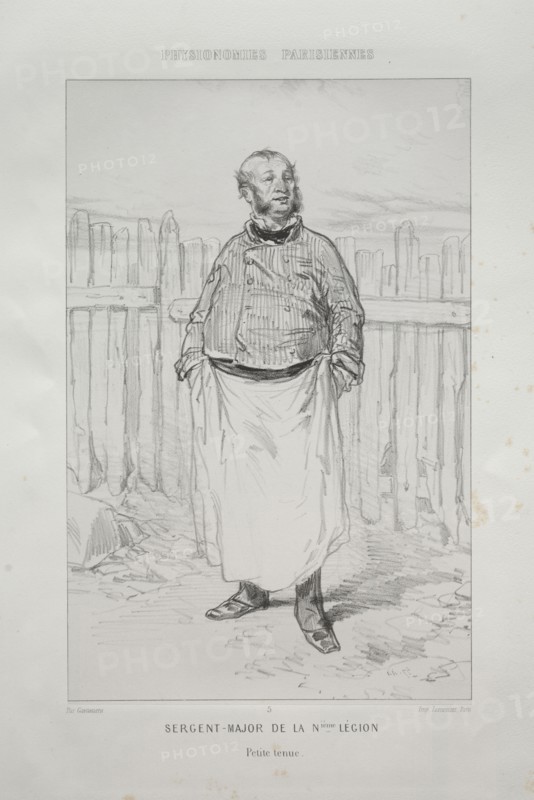 Sergent - Major de la Nième Légion. Paul Gavarni (French, 1804-1866). Lithograph