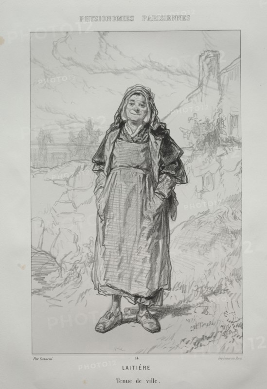 Laitière. Paul Gavarni (French, 1804-1866). Lithograph