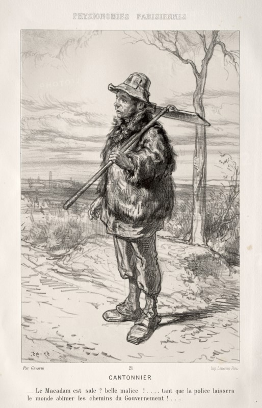 Cantonnier. Paul Gavarni (French, 1804-1866). Lithograph