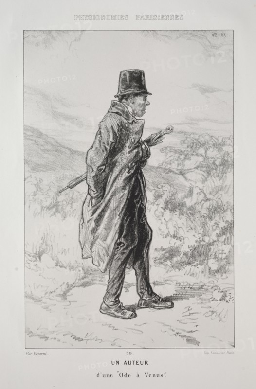 Un Auteur. Paul Gavarni (French, 1804-1866). Lithograph
