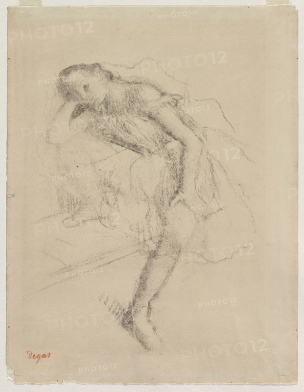 Dancer at Rest, c. 1895. Edgar Degas (French, 1834-1917). Charcoal; sheet: 42.5 x 32.9 cm (16 3/4 x 12 15/16 in.).