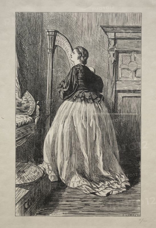 O Sing Again that Simple Song, 1862. George Louis Palmella Busson Du Maurier (British, 1834-1896). Wood engraving