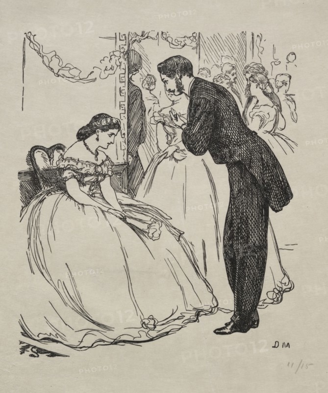 The Song of the Disconsolate One, 1863. George Louis Palmella Busson Du Maurier (British, 1834-1896). Wood engraving