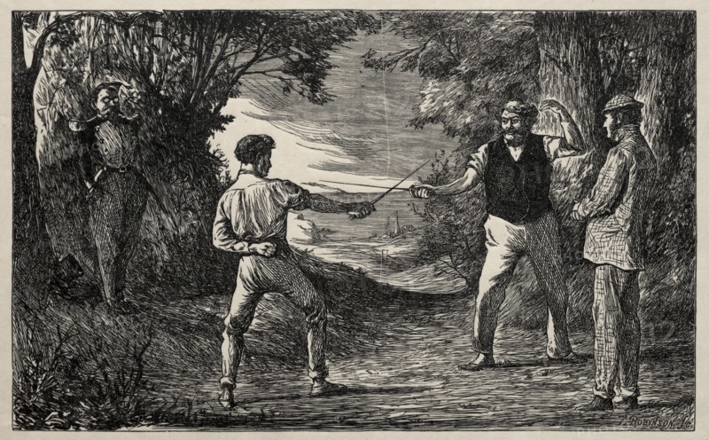 The Ingenuous Wobbler, 1865. George Louis Palmella Busson Du Maurier (British, 1834-1896). Wood engraving