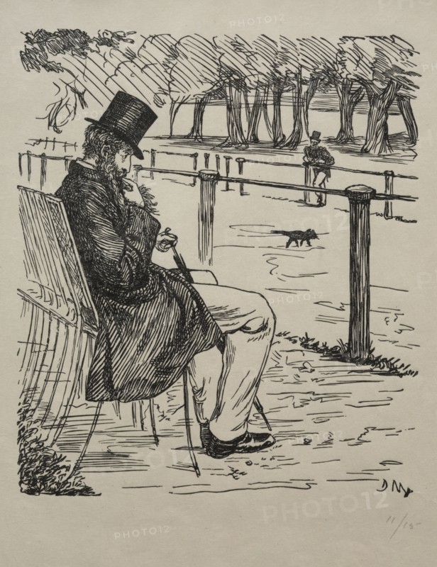 The Last of the Barons, 1855. George Louis Palmella Busson Du Maurier (British, 1834-1896). Wood engraving