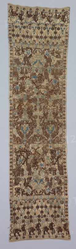 Saddle Cloth, 1700s. Italy, Abruzzi, 17th-18th century. Embroidery; silk on linen; overall: 288.3 x 26.7 cm (113 1/2 x 10 1/2 in.)