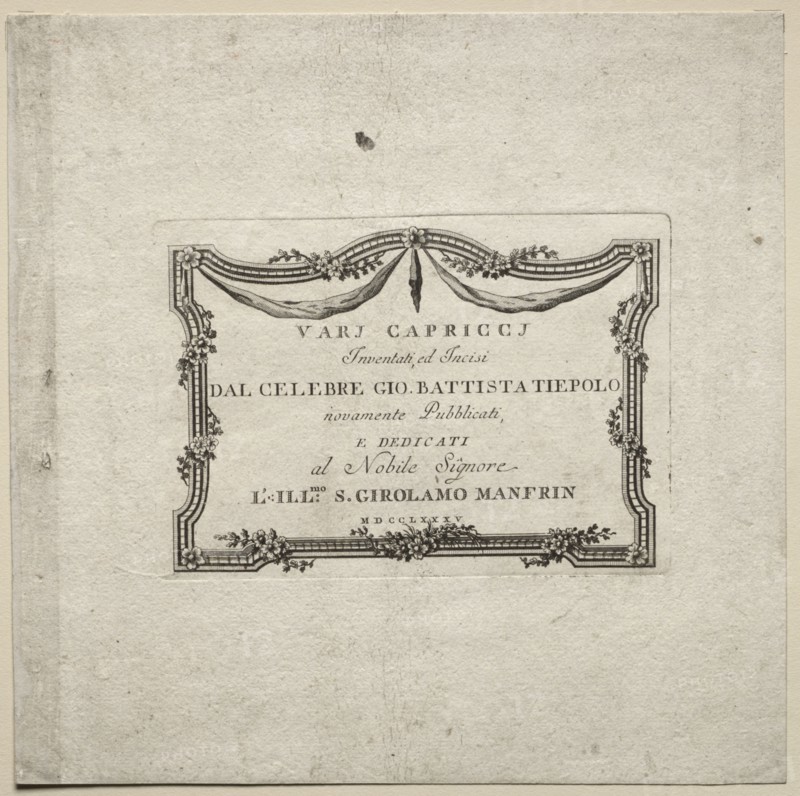 Various Caprices, 1785. Giovanni Battista Tiepolo (Italian, 1696-1770). Etching
