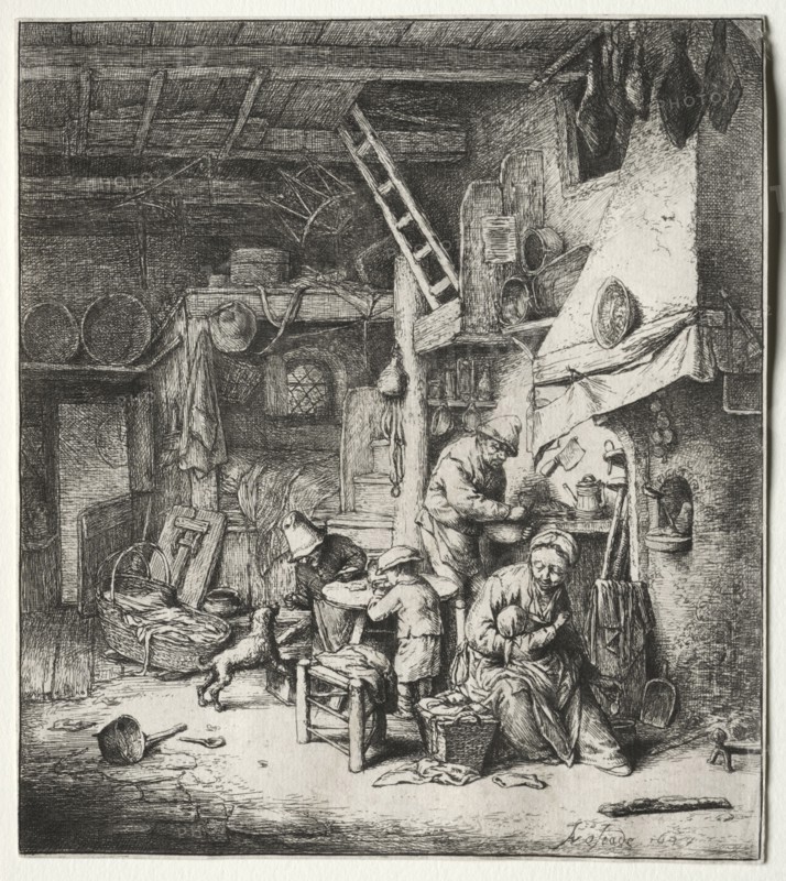 The Family, 1647. Adriaen van Ostade (Dutch, 1610-1684). Etching