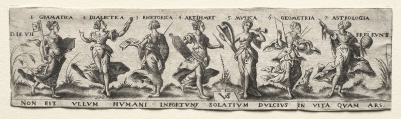 Seven Liberal Arts. Virgilius Solis (German, 1514-1562). Engraving