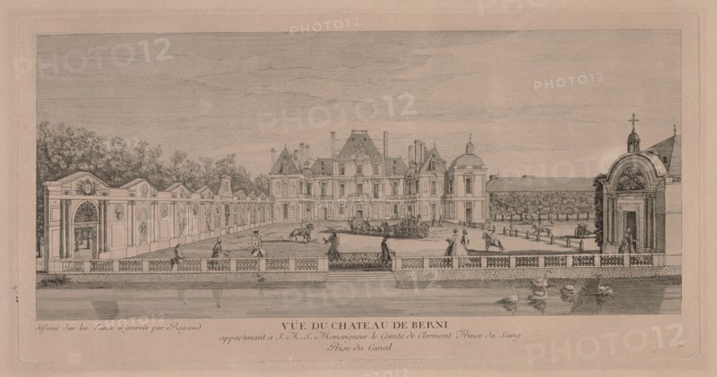 Chateau of Berny. Jacques Rigaud (French, 1681-1754). Engraving