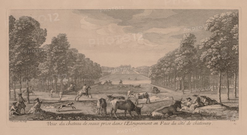 Chateau of Berny. Jacques Rigaud (French, 1681-1754). Engraving